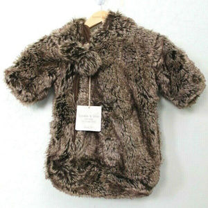 London & Cole Pom-Pom Faux Fur Bunting Suit 0-6M